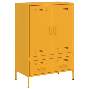 vidaXL Highboard Mustard Yellow 68x39x101.5 cm Cold-rolled Steel