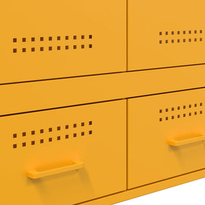 vidaXL Highboard Mustard Yellow 68x39x101.5 cm Cold-rolled Steel