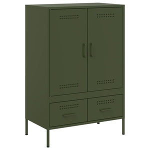 vidaXL Highboard Olive Green 68x39x101.5 cm Steel