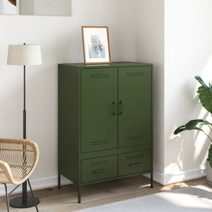 vidaXL Highboard Olive Green 68x39x101.5 cm Steel