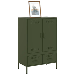 vidaXL Highboard Olive Green 68x39x101.5 cm Steel