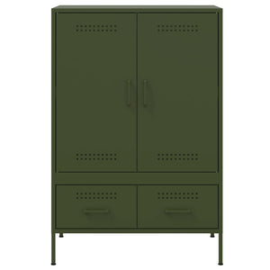 vidaXL Highboard Olive Green 68x39x101.5 cm Steel