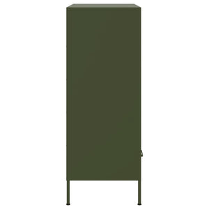 vidaXL Highboard Olive Green 68x39x101.5 cm Steel