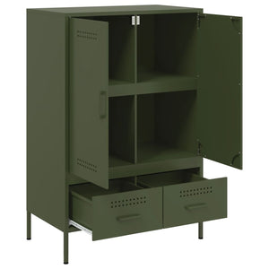 vidaXL Highboard Olive Green 68x39x101.5 cm Steel