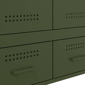 vidaXL Highboard Olive Green 68x39x101.5 cm Steel