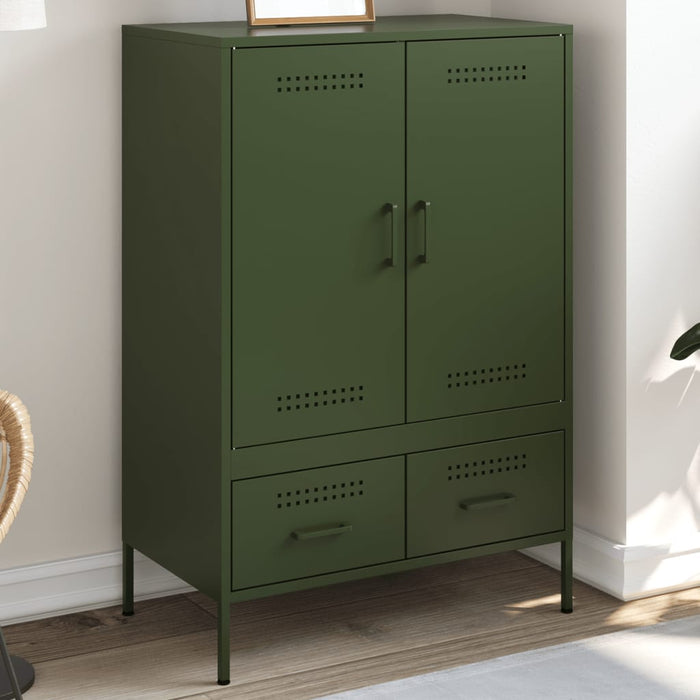 vidaXL Highboard Olive Green 68x39x101.5 cm Steel