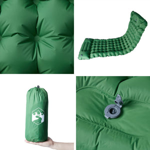 vidaXL Self Inflating Camping Mattress with Pillow 1-Person Green