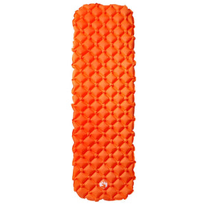 vidaXL Inflating Camping Mattress 1-Person Orange 190x58x6 cm