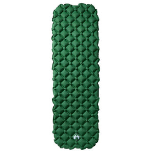 vidaXL Inflating Camping Mattress 1-Person Green 190x58x6 cm