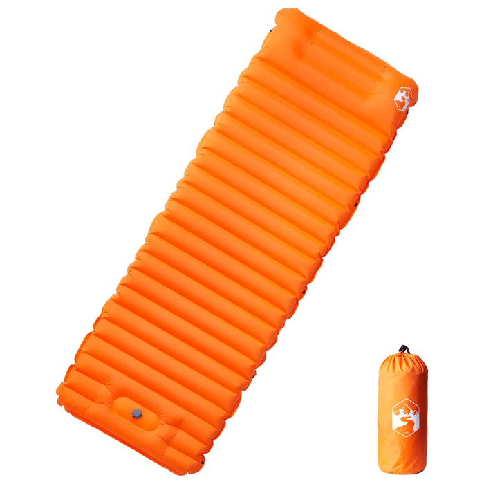 vidaXL Self Inflating Camping Mattress with Pillow 1-Person Orange