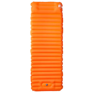 vidaXL Self Inflating Camping Mattress with Pillow 1-Person Orange