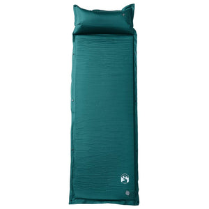 vidaXL Self Inflating Camping Mattress with Pillow 1-Person Green