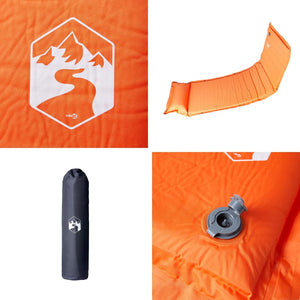 vidaXL Self Inflating Camping Mattress with Pillow 1-Person Orange