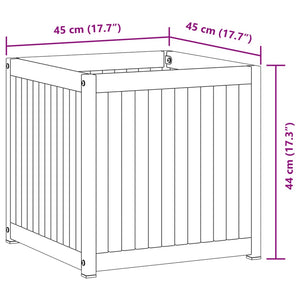 vidaXL Garden Planter 45x45x44 cm Solid Wood Acacia and Steel