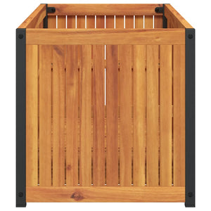 vidaXL Garden Planter 110x45x44 cm Solid Wood Acacia and Steel