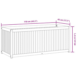 vidaXL Garden Planter 110x45x44 cm Solid Wood Acacia and Steel