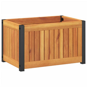 vidaXL Garden Planter 45x30x27.5 cm Solid Wood Acacia and Steel