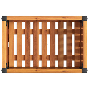 vidaXL Garden Planter 45x30x27.5 cm Solid Wood Acacia and Steel