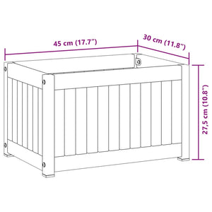 vidaXL Garden Planter 45x30x27.5 cm Solid Wood Acacia and Steel