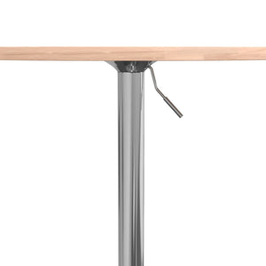 vidaXL Bar Table Ø50x89.5 cm Solid Wood Beech