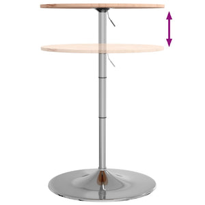 vidaXL Bar Table Ø60x89.5 cm Solid Wood Beech