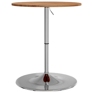 vidaXL Bar Table Light Brown Ø60x89.5 cm Solid Wood Oak