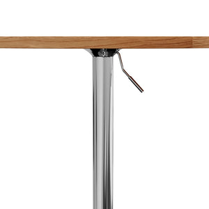 vidaXL Bar Table Light Brown Ø60x89.5 cm Solid Wood Oak