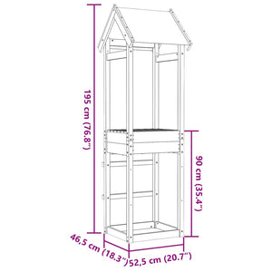 vidaXL Play Tower 52.5x46.5x195 cm Solid Wood Pine