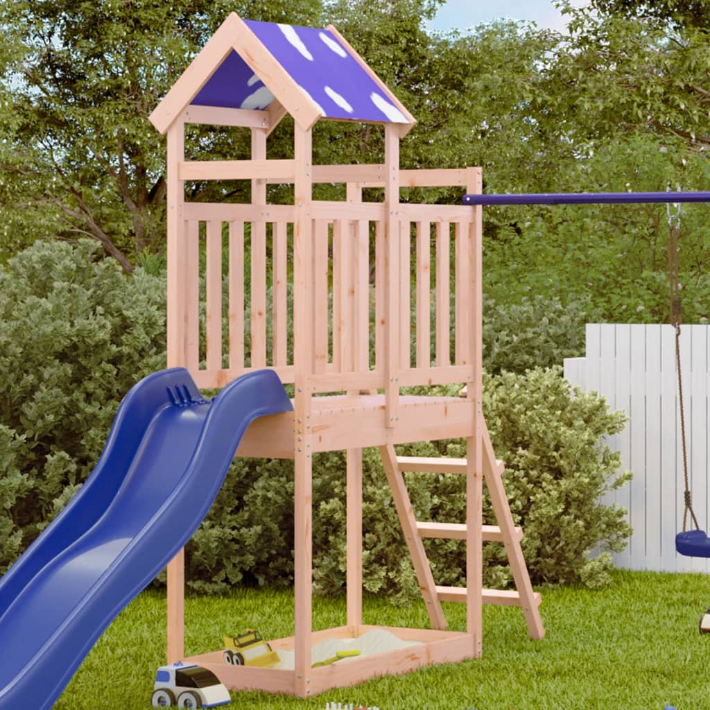 vidaXL Play Tower with Ladder 110.5x52.5x215 cm Solid Wood Douglas Fir