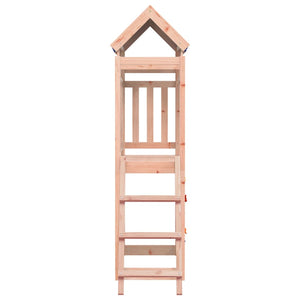 vidaXL Play Tower with Rockwall 110.5x52.5x215cm Solid Wood Douglas Fir