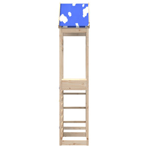 vidaXL Play Tower with Rockwall 85x52.5x265 cm Solid Wood Pine