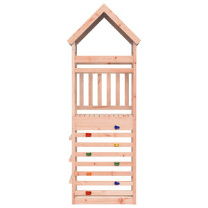 vidaXL Play Tower with Rockwall 85x52.5x265 cm Solid Wood Douglas Fir