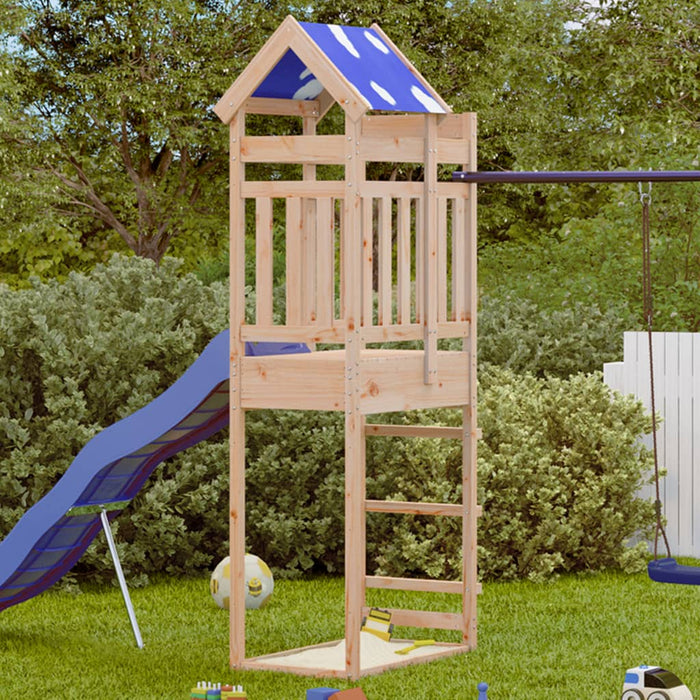 vidaXL Play Tower 85x52.5x239 cm Solid Wood Pine