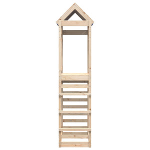 vidaXL Play Tower with Rockwall 85x52.5x239 cm Solid Wood Pine