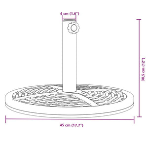 vidaXL Parasol Base for Ø38 / 48 mm Poles 12 kg Round