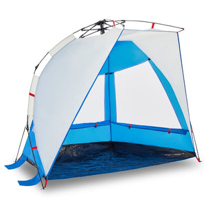 vidaXL Beach Tent 2-Person Azure Blue Quick Release Waterproof