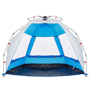 vidaXL Beach Tent 2-Person Azure Blue Quick Release Waterproof