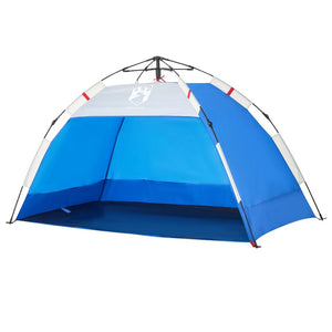 vidaXL Beach Tent 2-Person Azure Blue Quick Release Waterproof