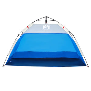 vidaXL Beach Tent 2-Person Azure Blue Quick Release Waterproof