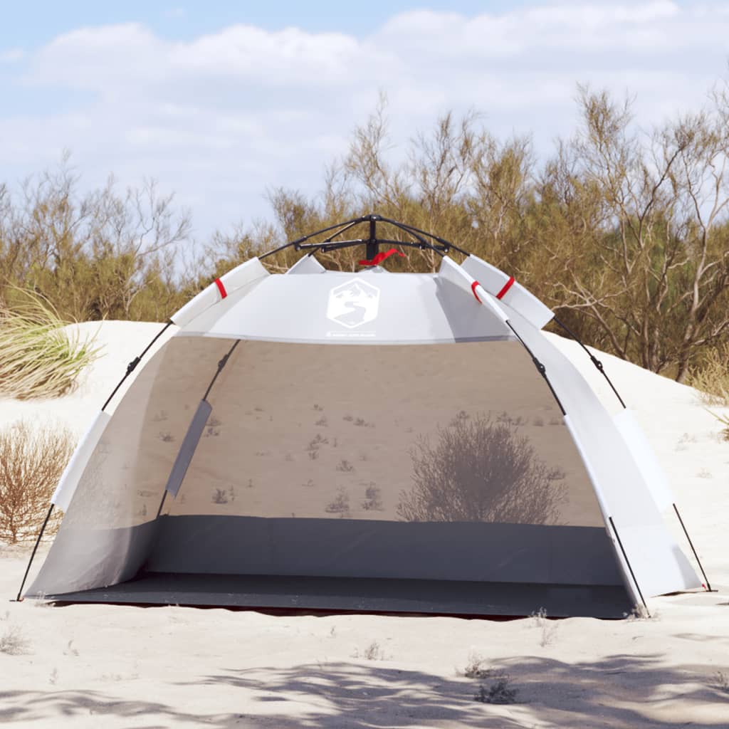 vidaXL Beach Tent 2-Person Grey Quick Release Waterproof