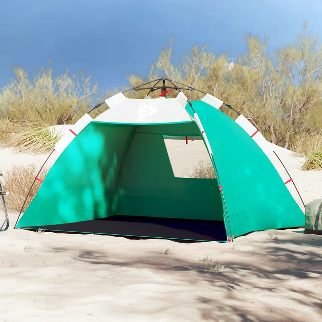 vidaXL Beach Tent 2-Person Sea Green Quick Release Waterproof