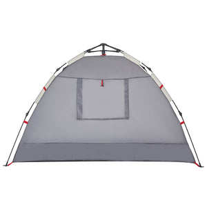 vidaXL Beach Tent 2-Person Grey Quick Release Waterproof