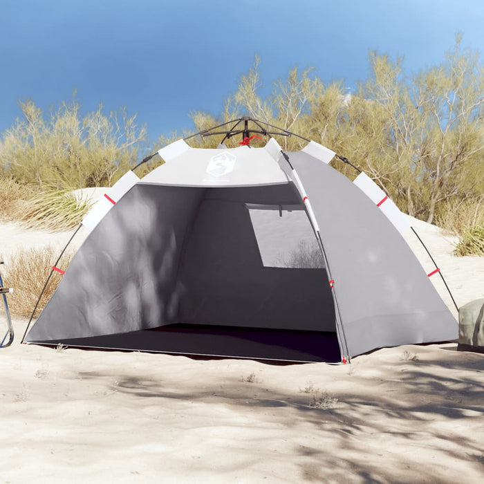 vidaXL Beach Tent 2-Person Grey Quick Release Waterproof