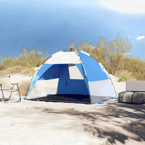 vidaXL Beach Tent 2-Person Azure Blue Quick Release Waterproof