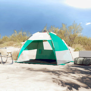 vidaXL Beach Tent 2-Person Sea Green Quick Release Waterproof