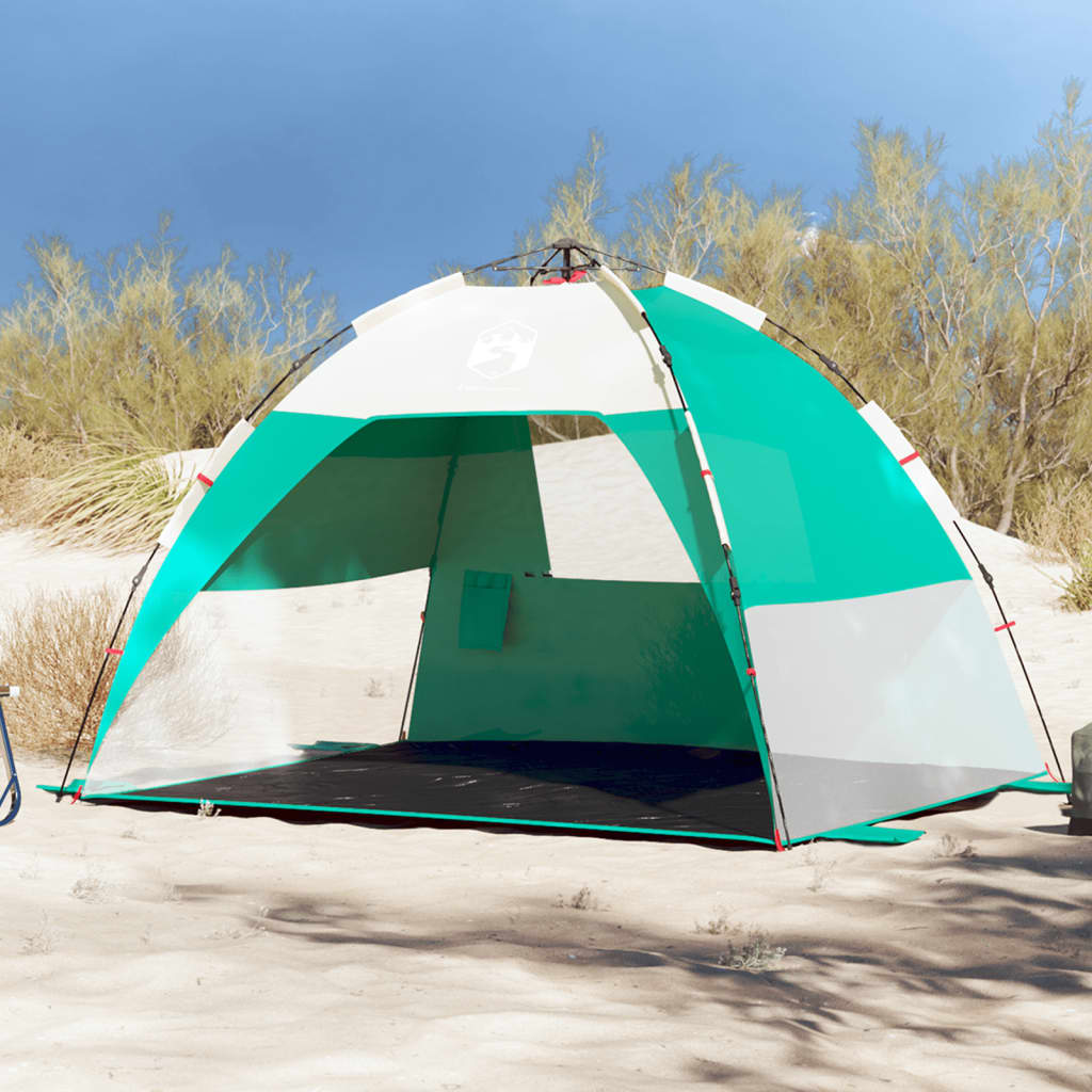 vidaXL Beach Tent 2-Person Sea Green Quick Release Waterproof