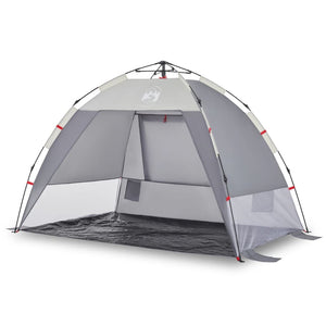 vidaXL Beach Tent 2-Person Grey Quick Release Waterproof