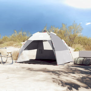 vidaXL Beach Tent 2-Person Grey Quick Release Waterproof