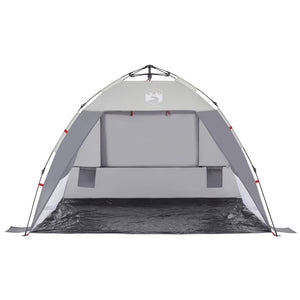 vidaXL Beach Tent 2-Person Grey Quick Release Waterproof