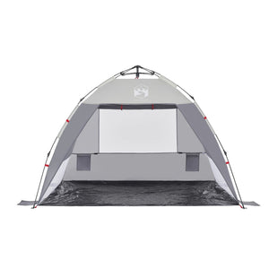 vidaXL Beach Tent 2-Person Grey Quick Release Waterproof